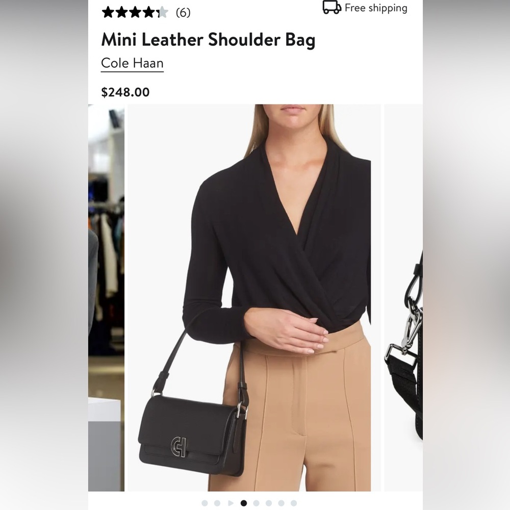 Cole Haan Shoulder Leather Bag - Picture 7 of 14